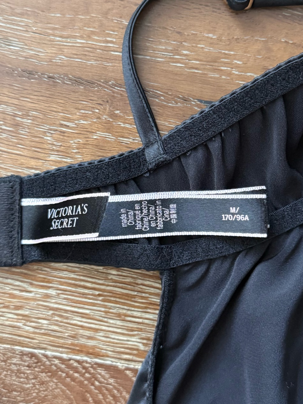 VS Black Satin Lace-Trim Slip Dress - Picture 2 of 2
